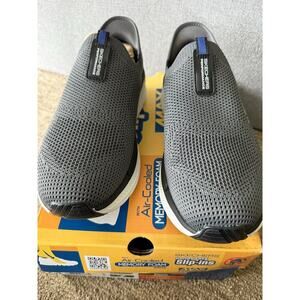 New‎ Skechers Slip On Maxed Cushioning Air cooled Memory Foam M Sz 7 Charcoal